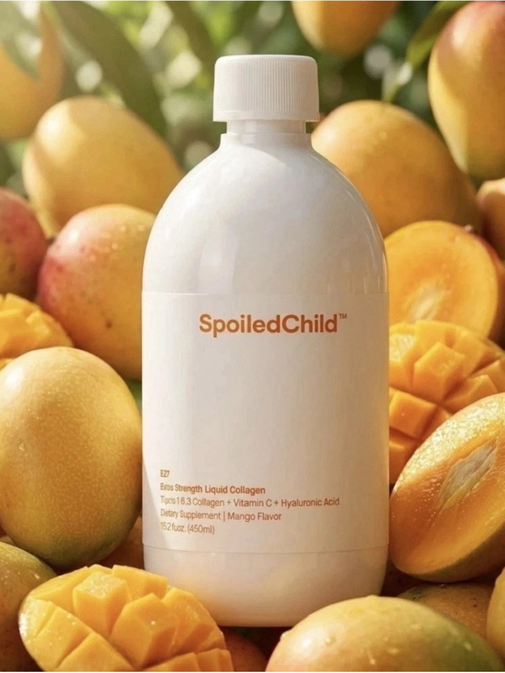Spoiled Child Collagen Peptides + Vitamin C +
Hyaluronic Acid Liquid Collagen 45